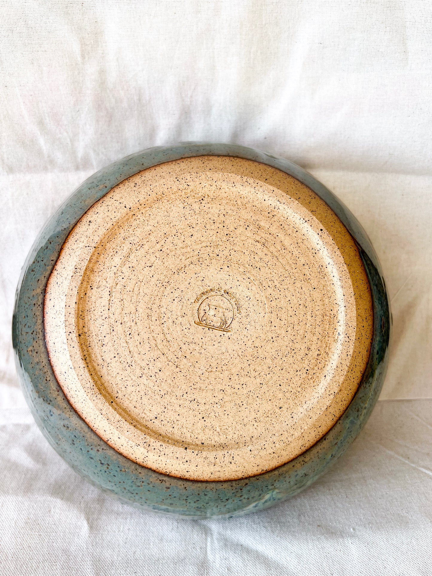 Speckled Seafoam Serving Bowl