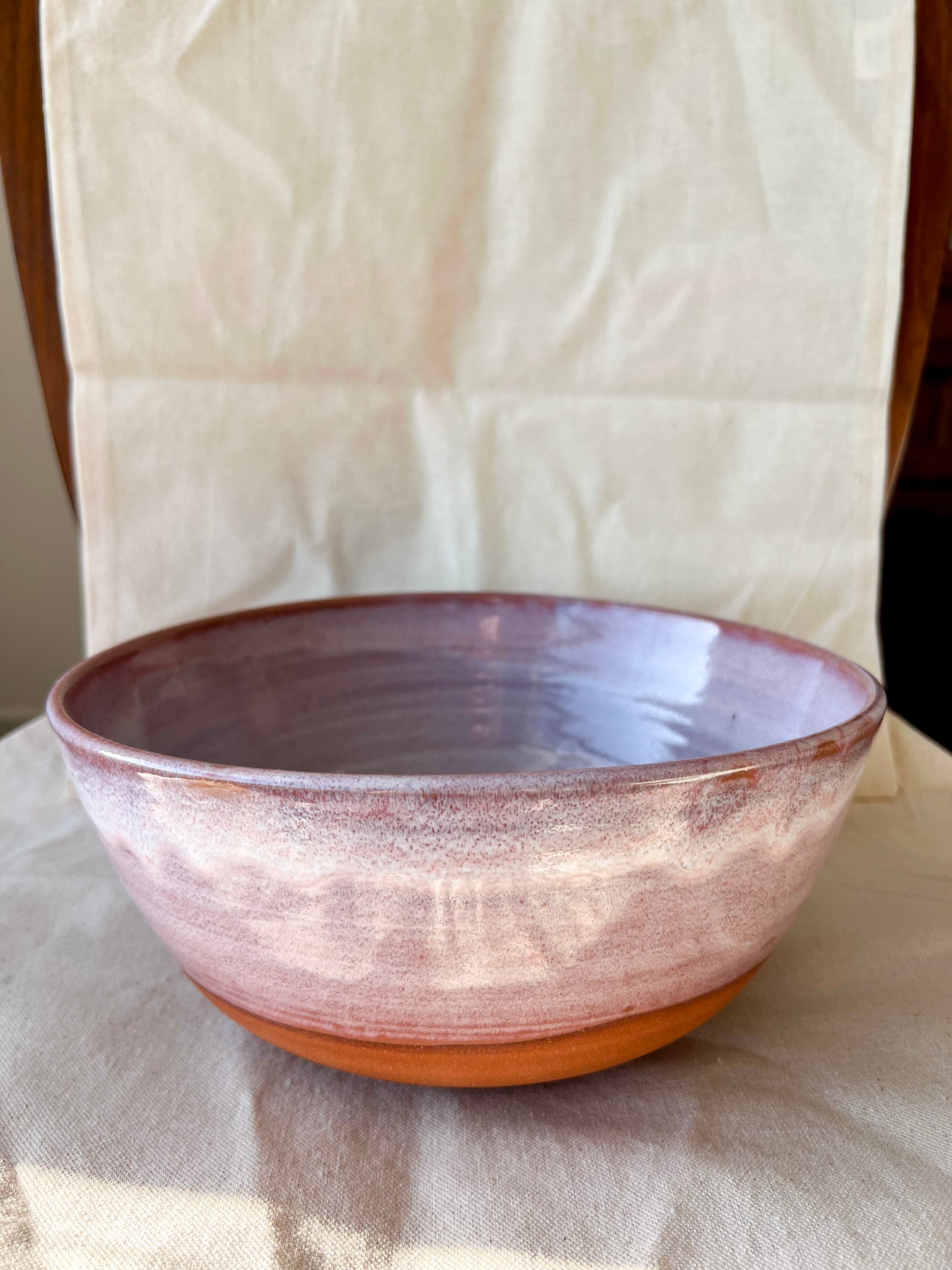 Milky Rose Serving Bowl