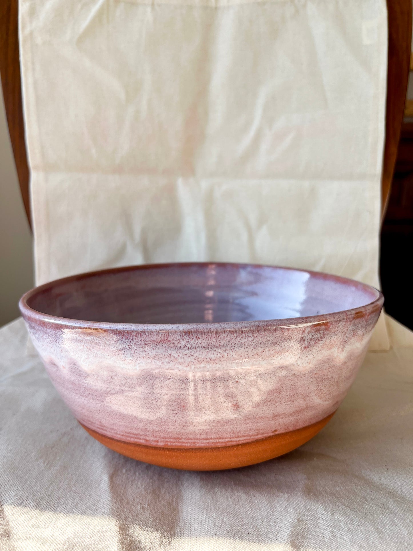 Milky Rose Serving Bowl