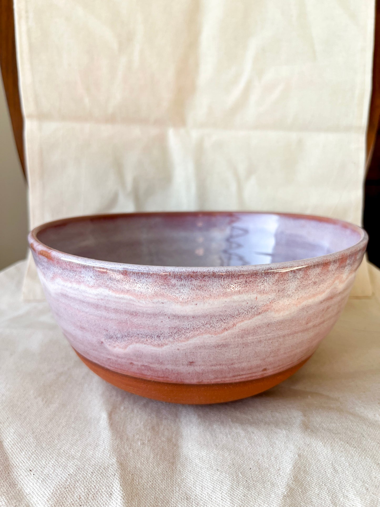 Milky Rose Serving Bowl