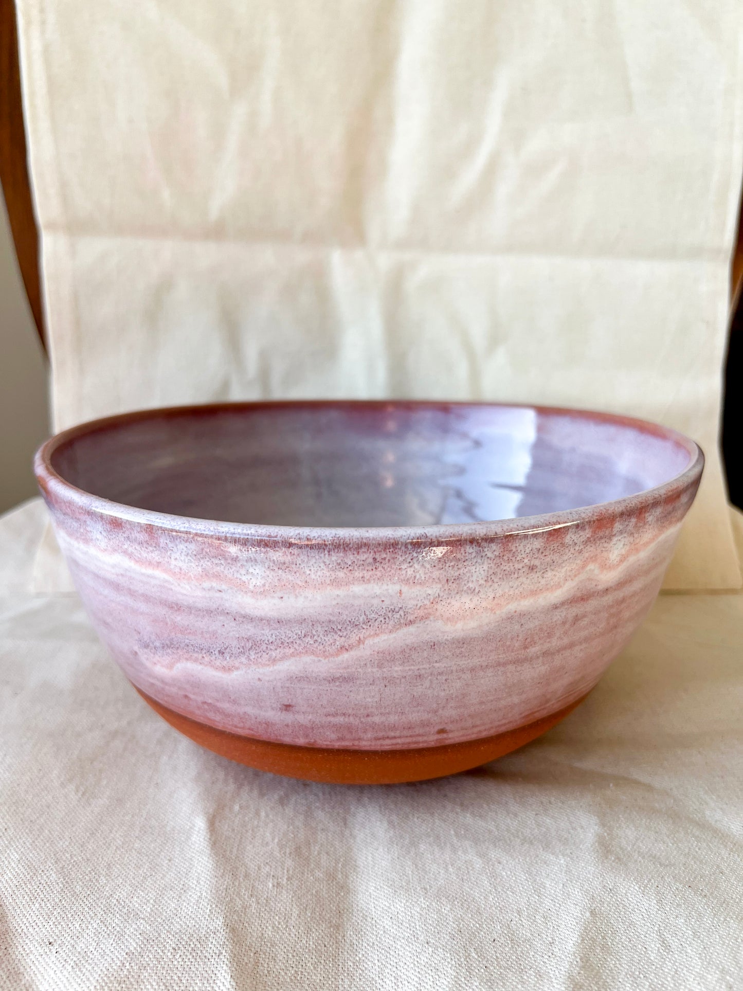 Milky Rose Serving Bowl