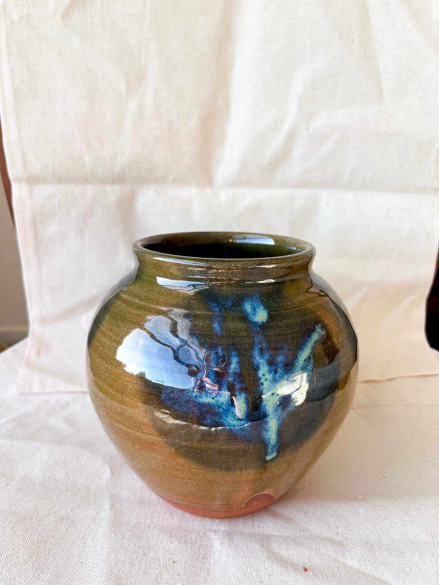 Olive Blue Moon Jar
