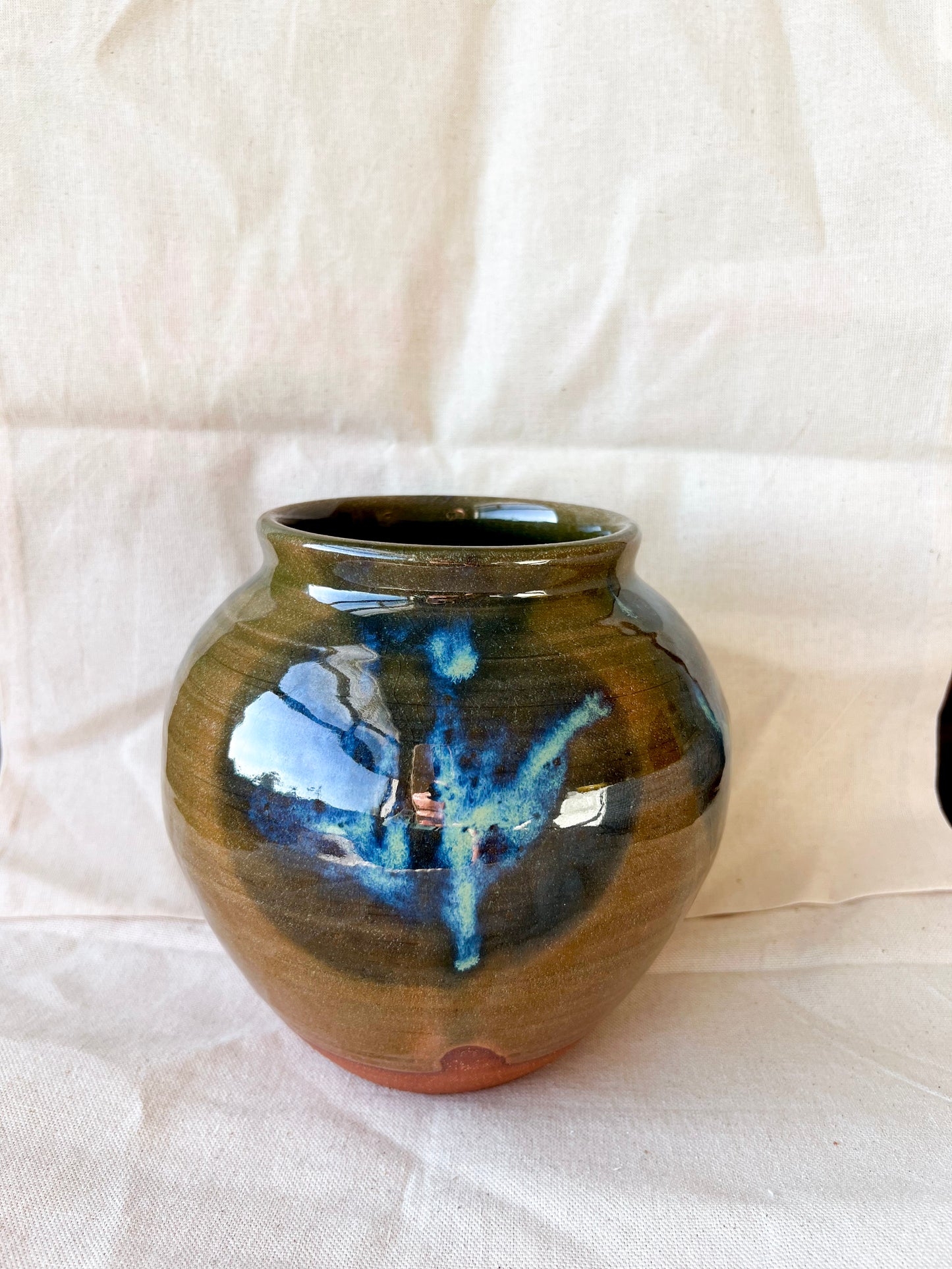 Olive Blue Moon Jar