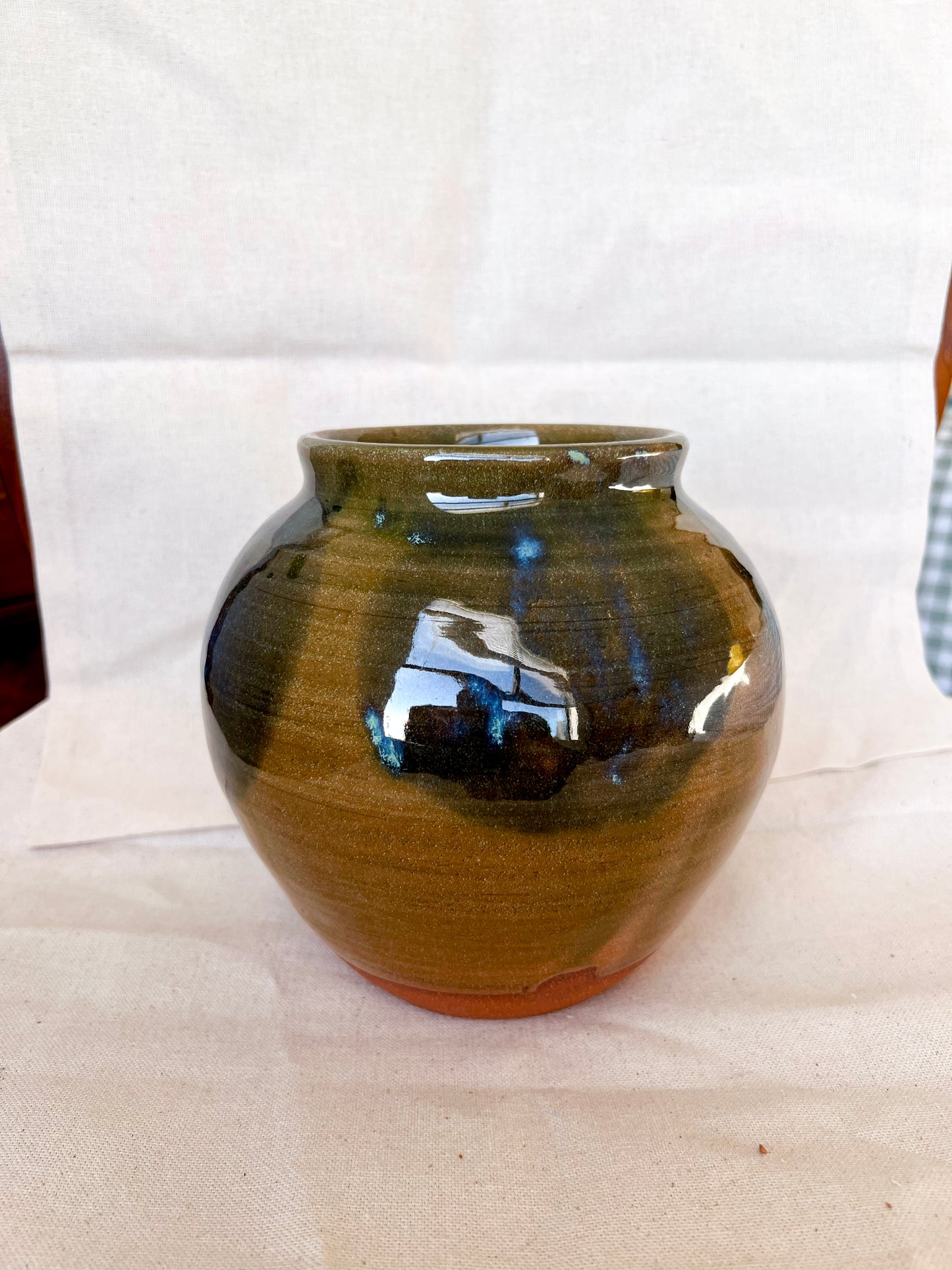 Olive Blue Moon Jar