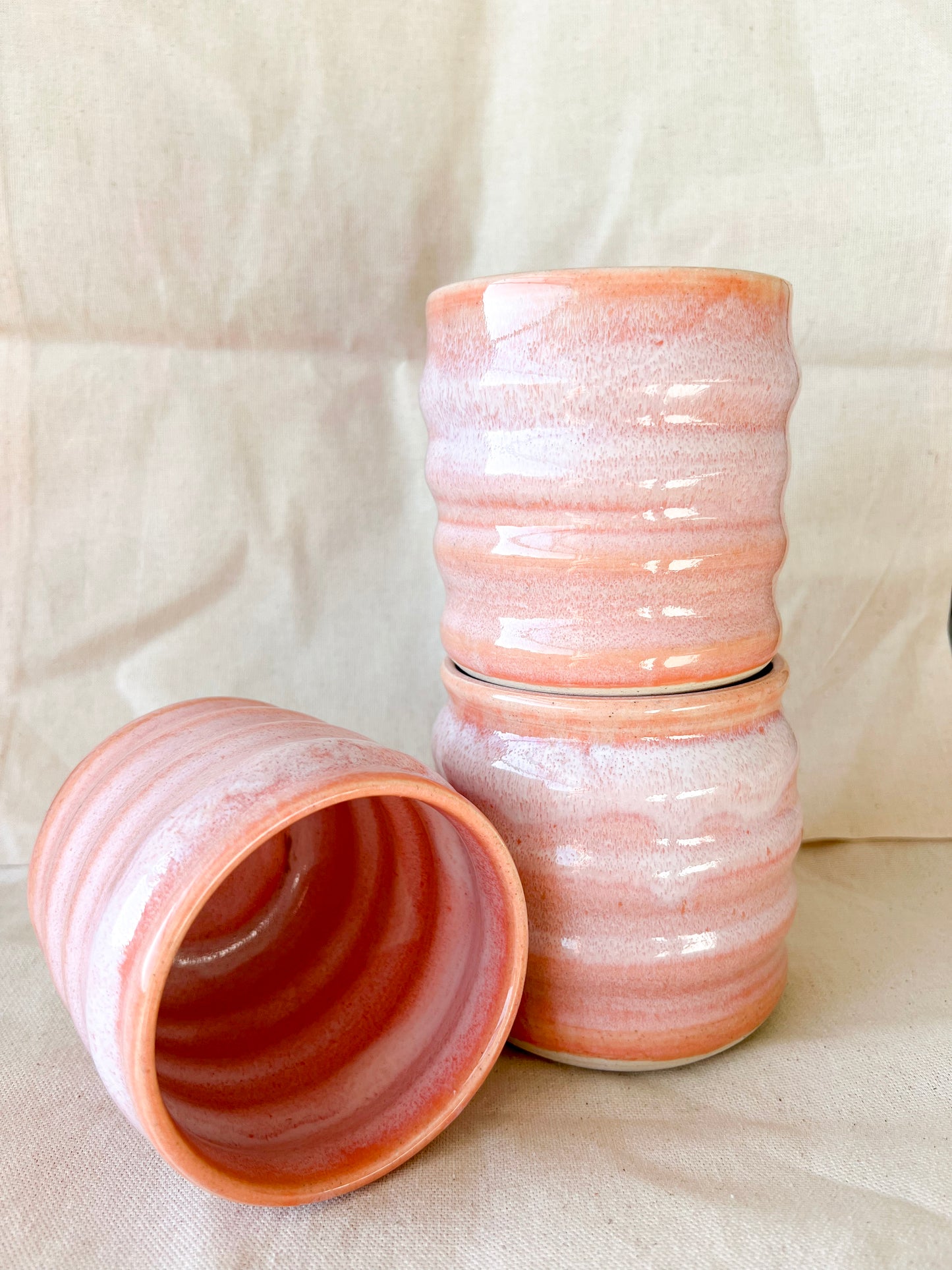 Blush Wavy Cup