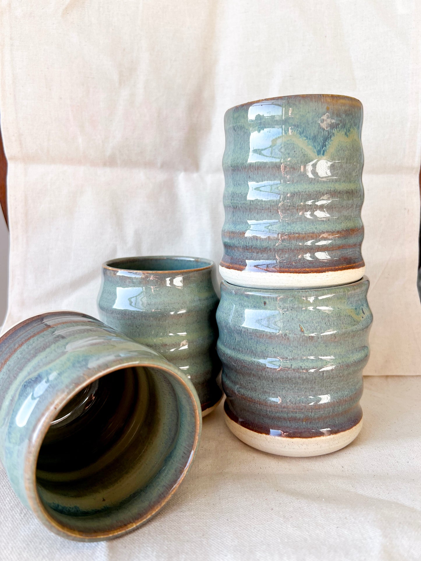 Seafoam Wavy Cup