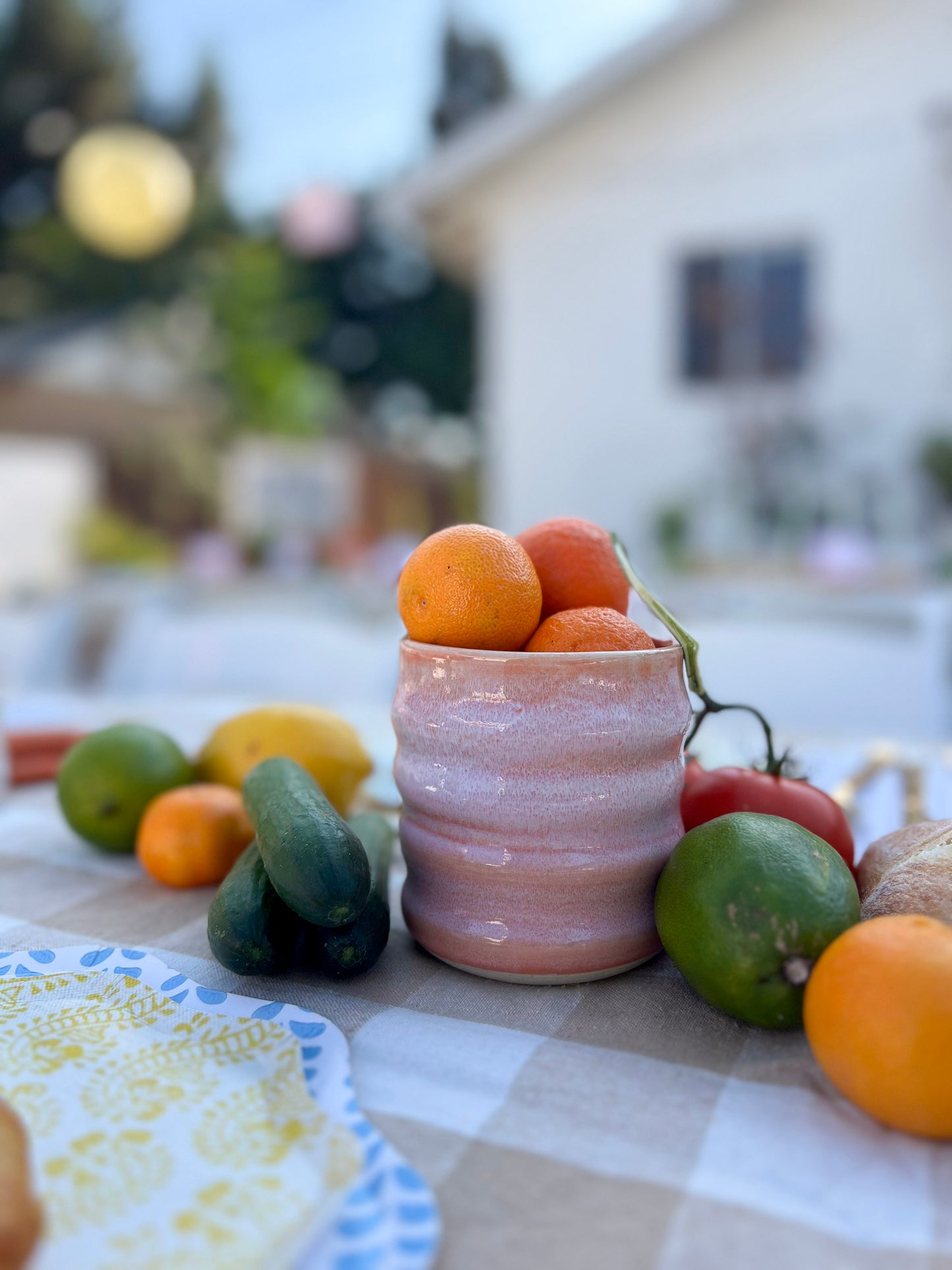 Blush Wavy Cup