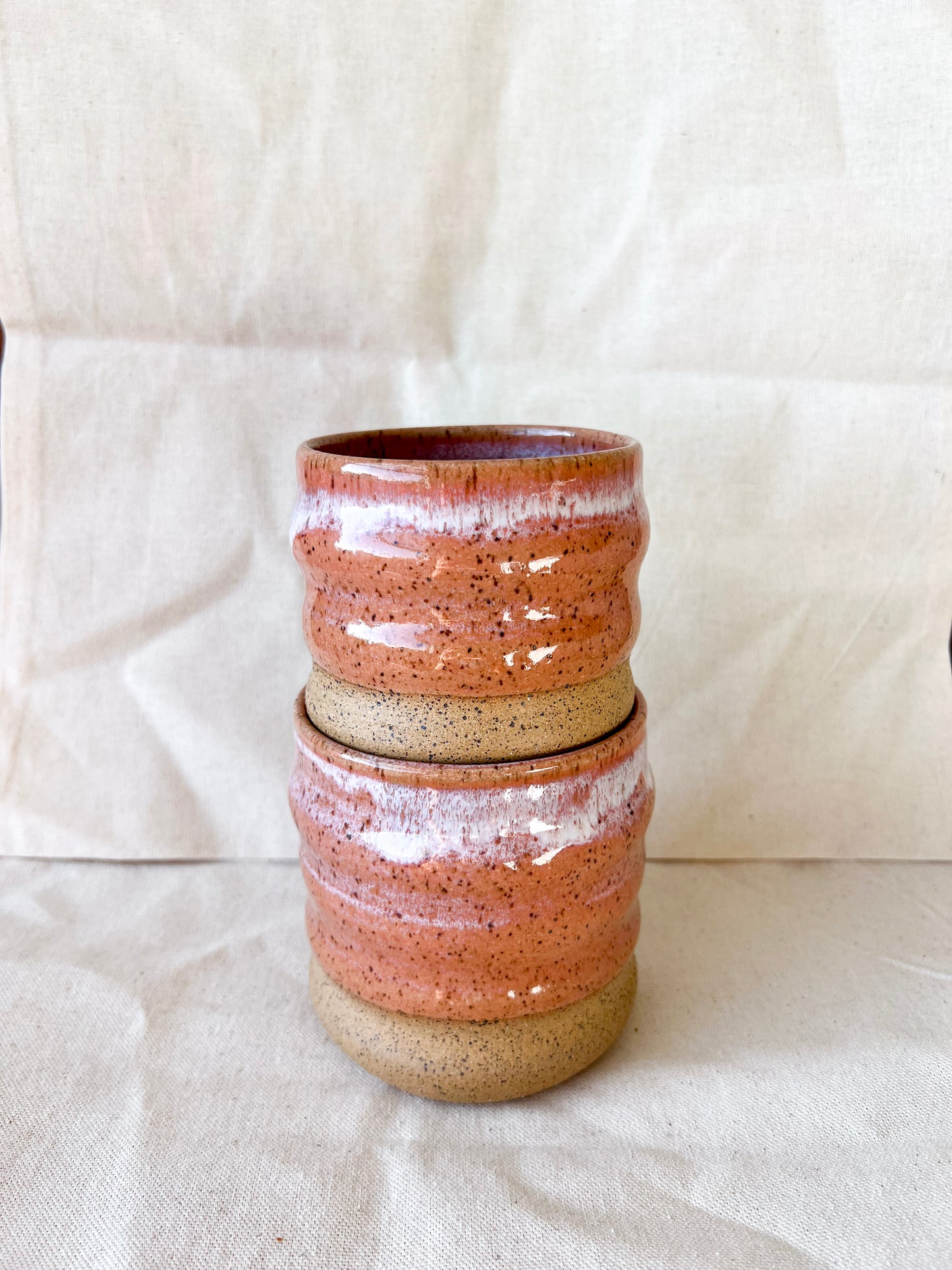 Peach Wavy Cup (Wide)