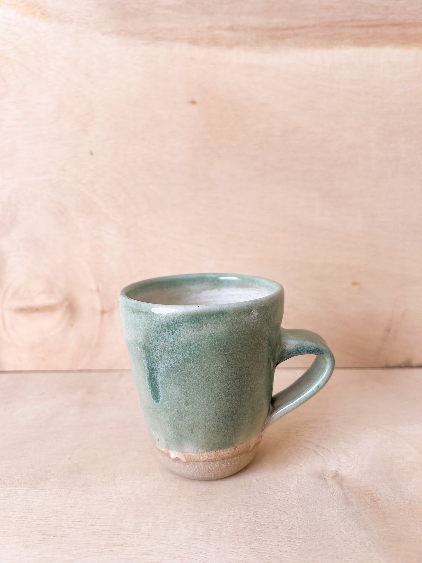 Green and White Mug