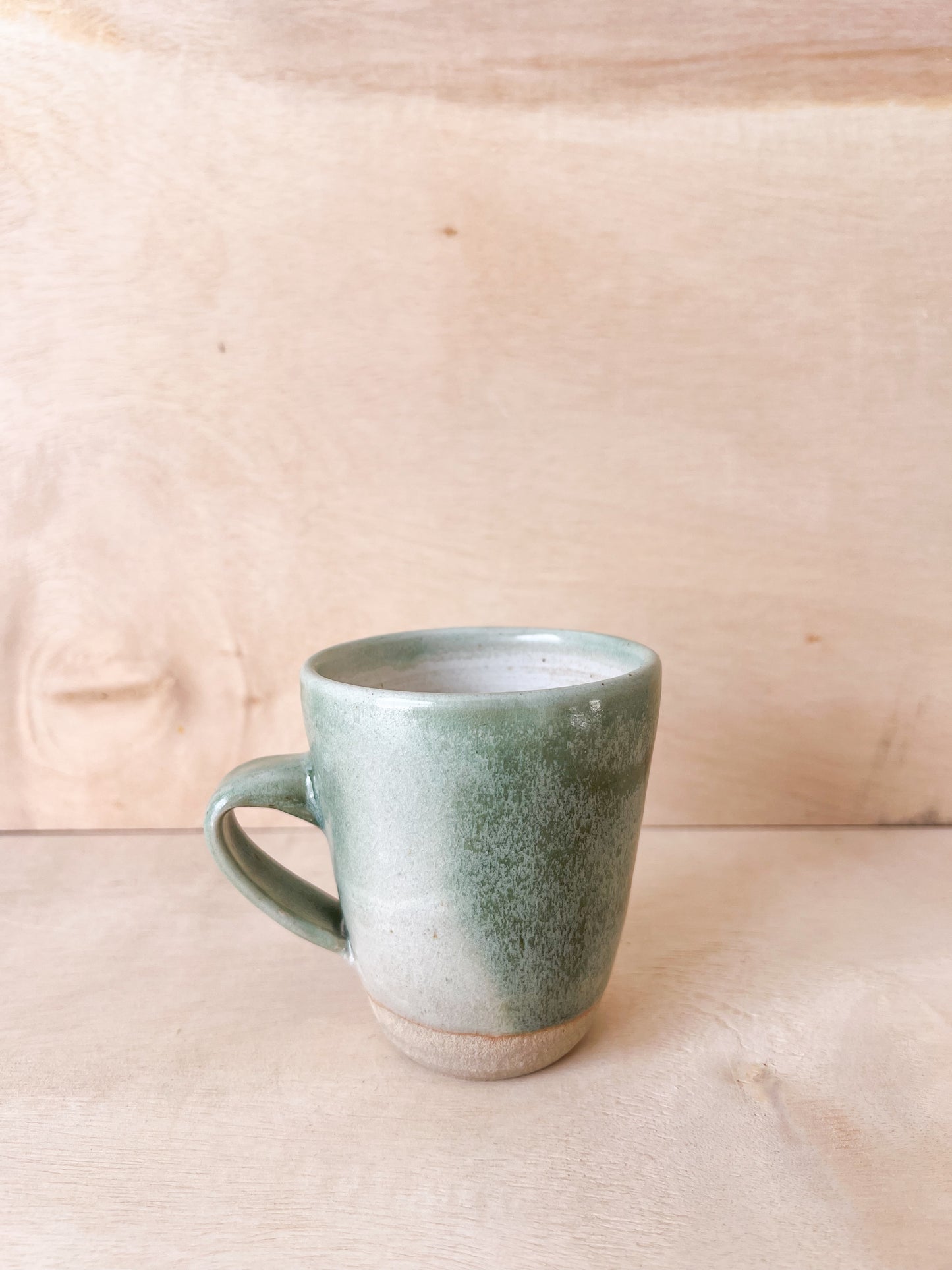 Green and White Mug