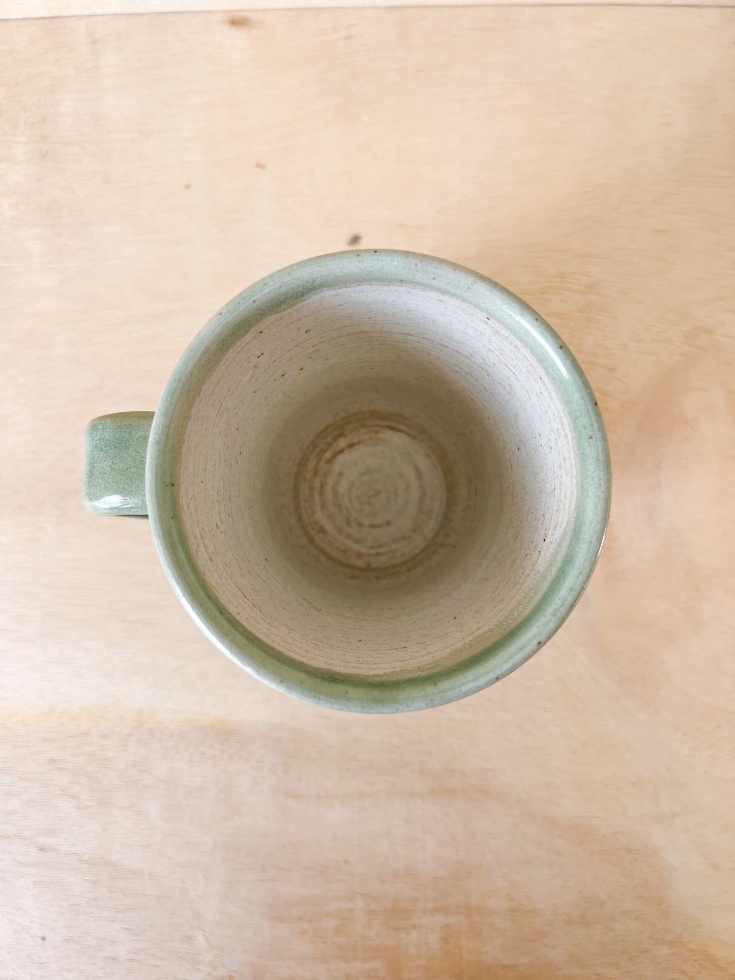 Green and White Mug