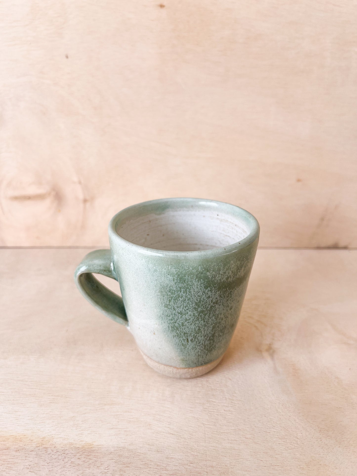 Green and White Mug