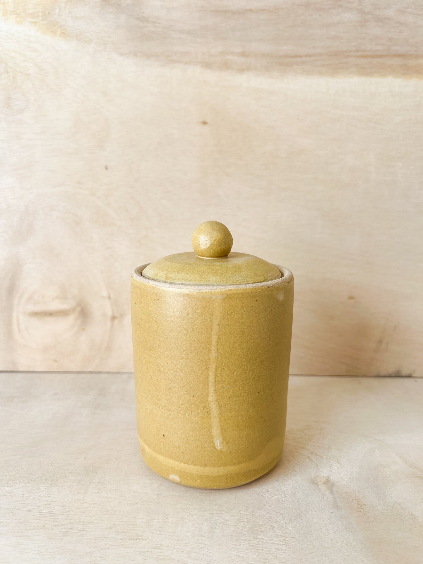 Small Butter Yellow Jar