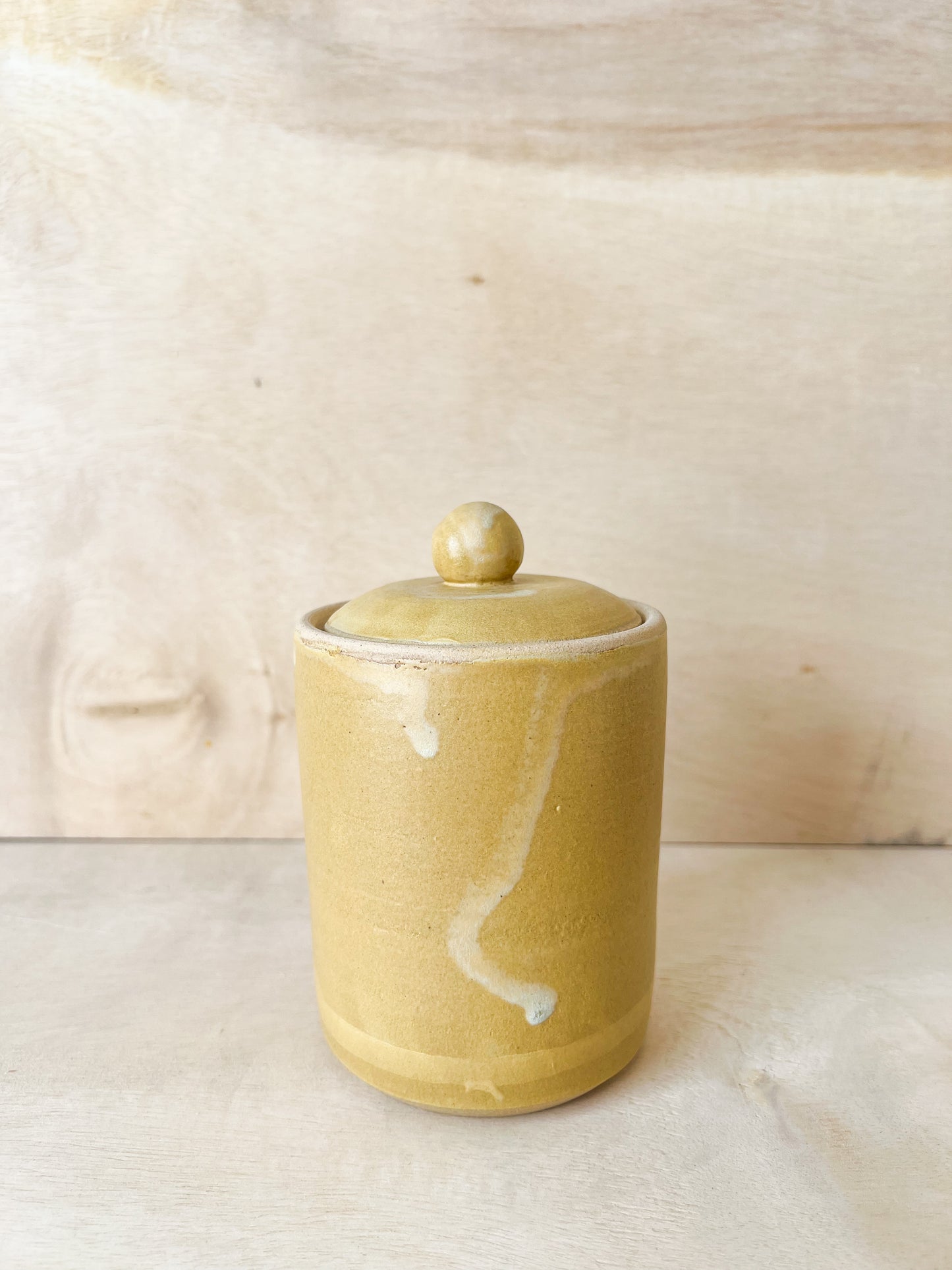 Small Butter Yellow Jar