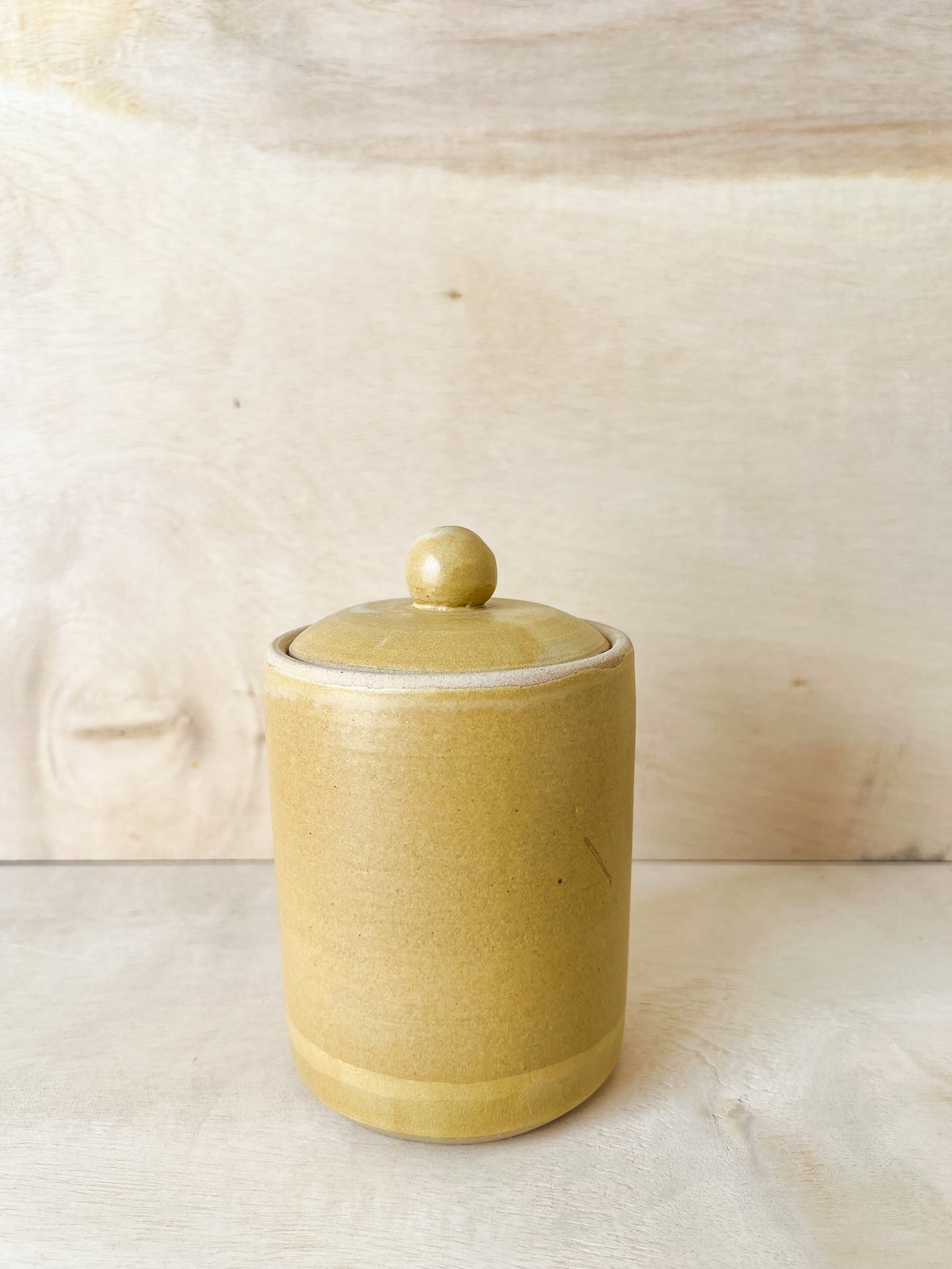 Small Butter Yellow Jar