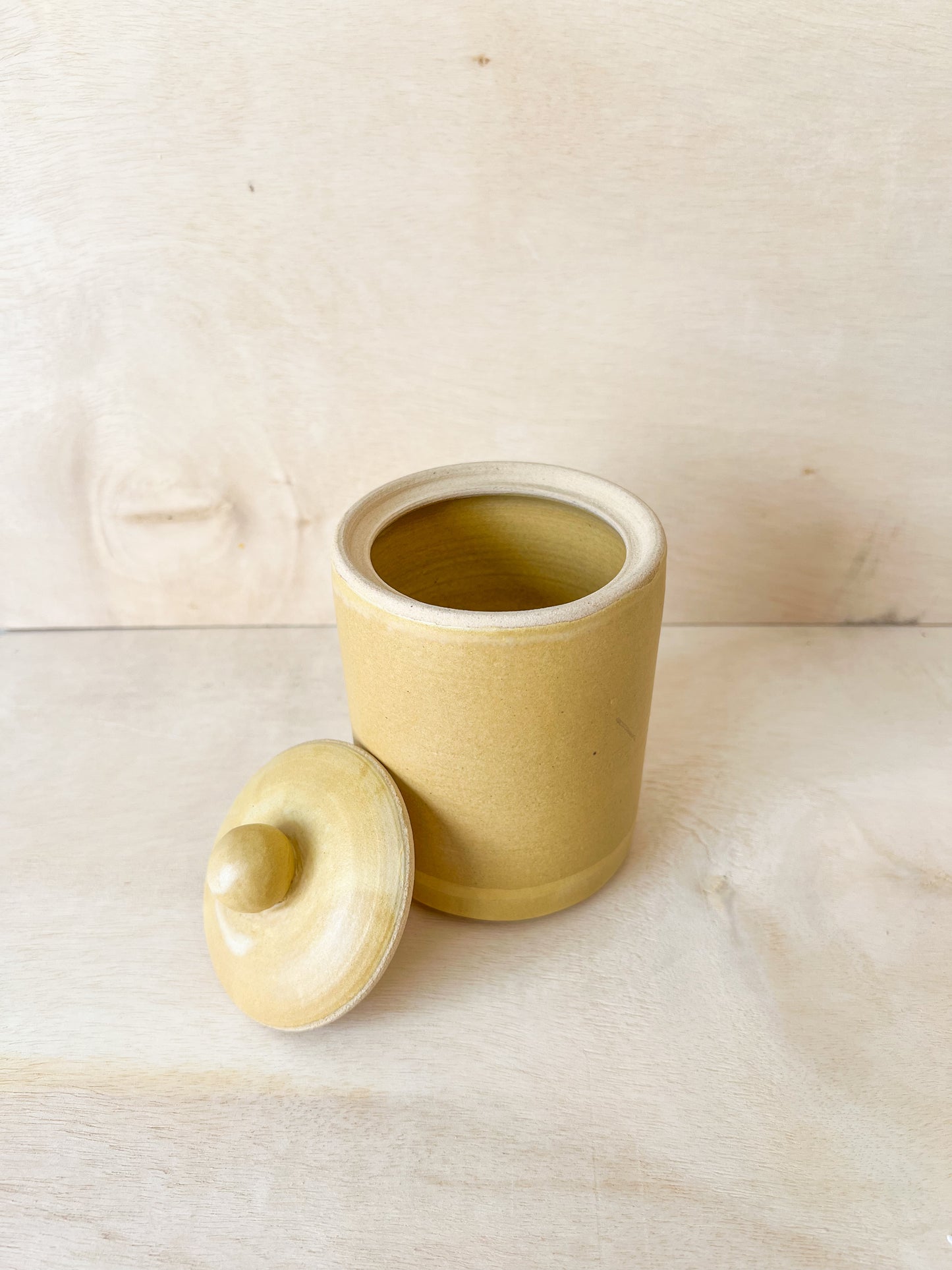 Small Butter Yellow Jar