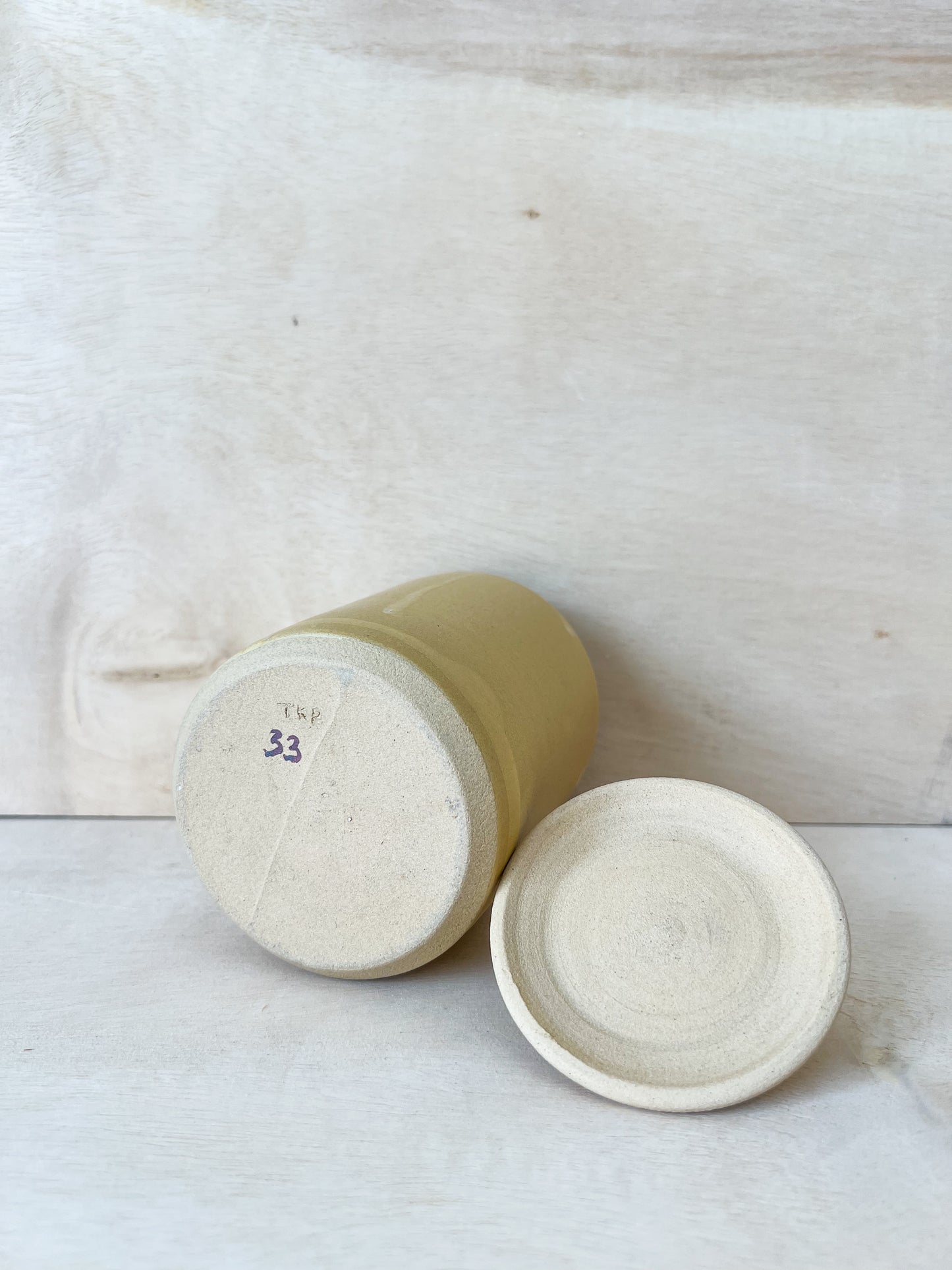 Small Butter Yellow Jar