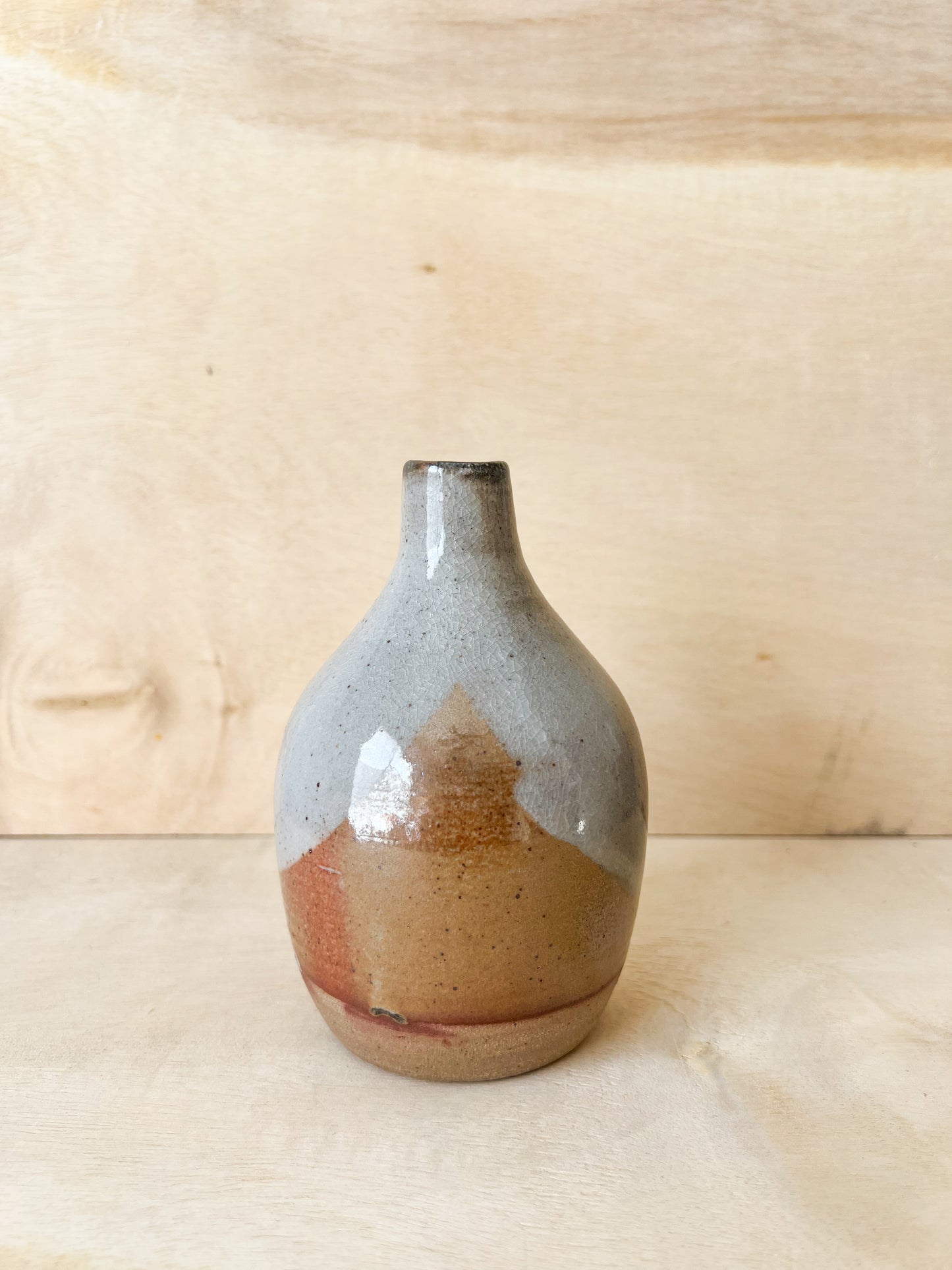 Small Vase in Split Sunset Shino