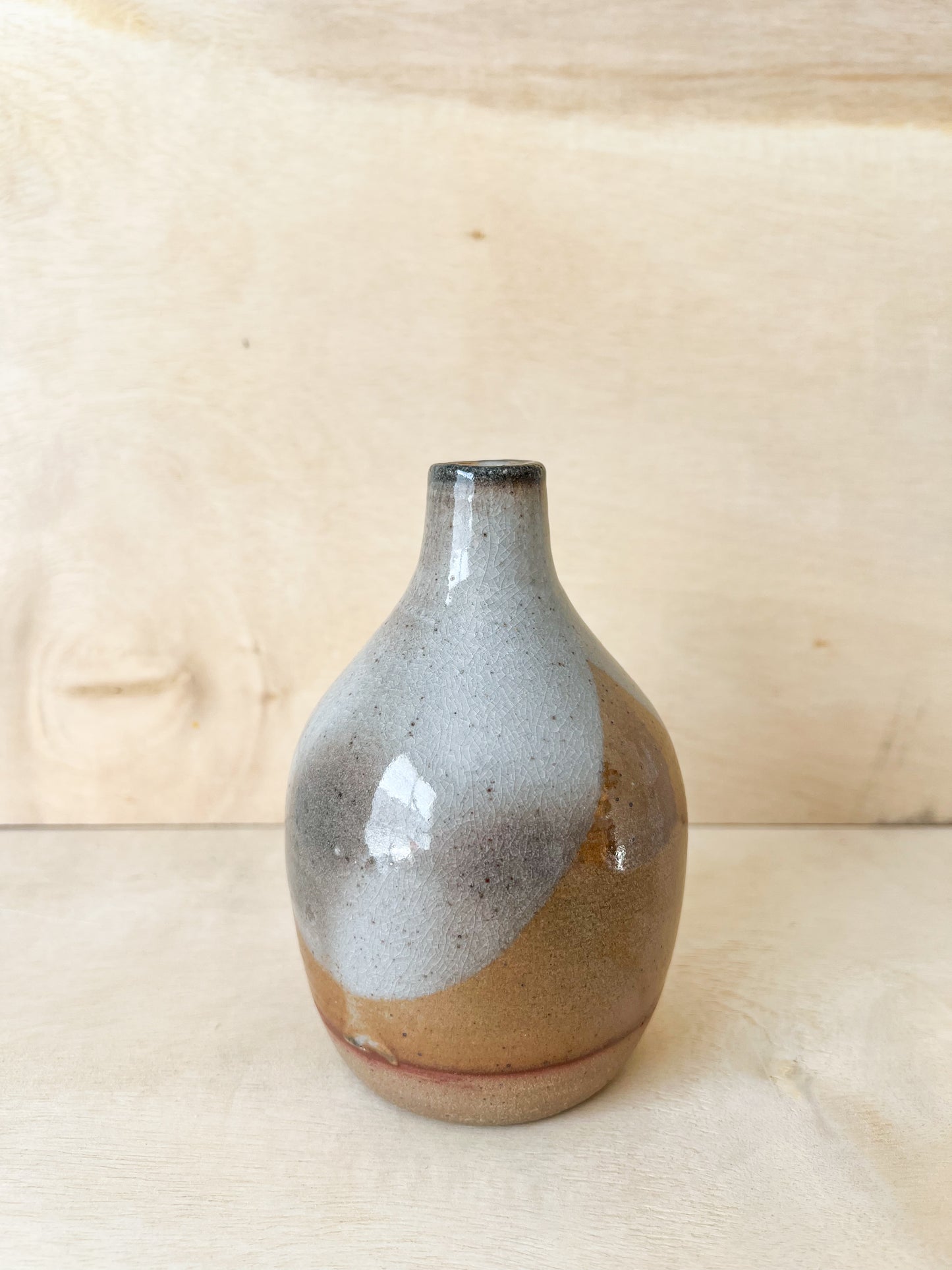 Small Vase in Split Sunset Shino