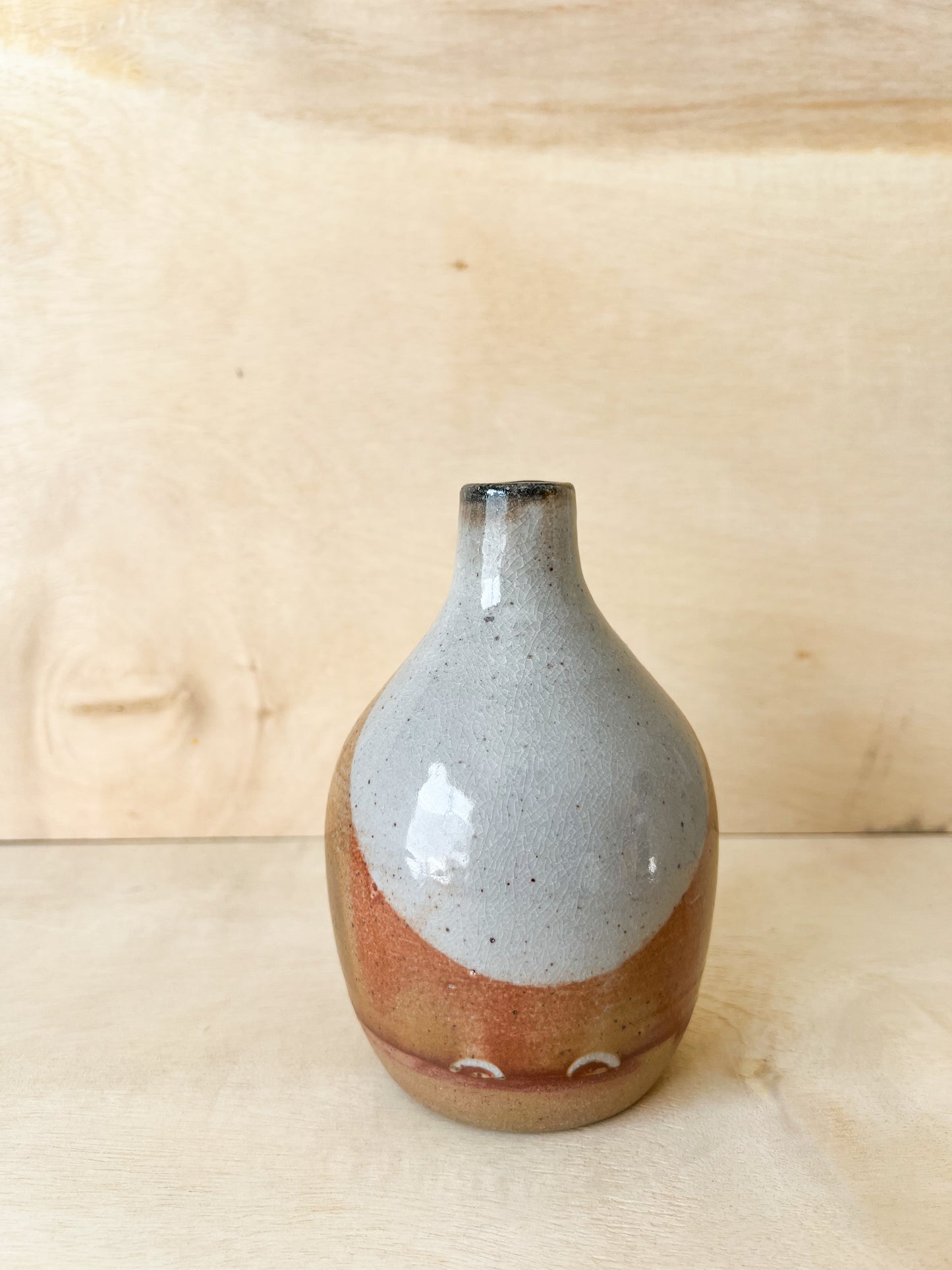 Small Vase in Split Sunset Shino