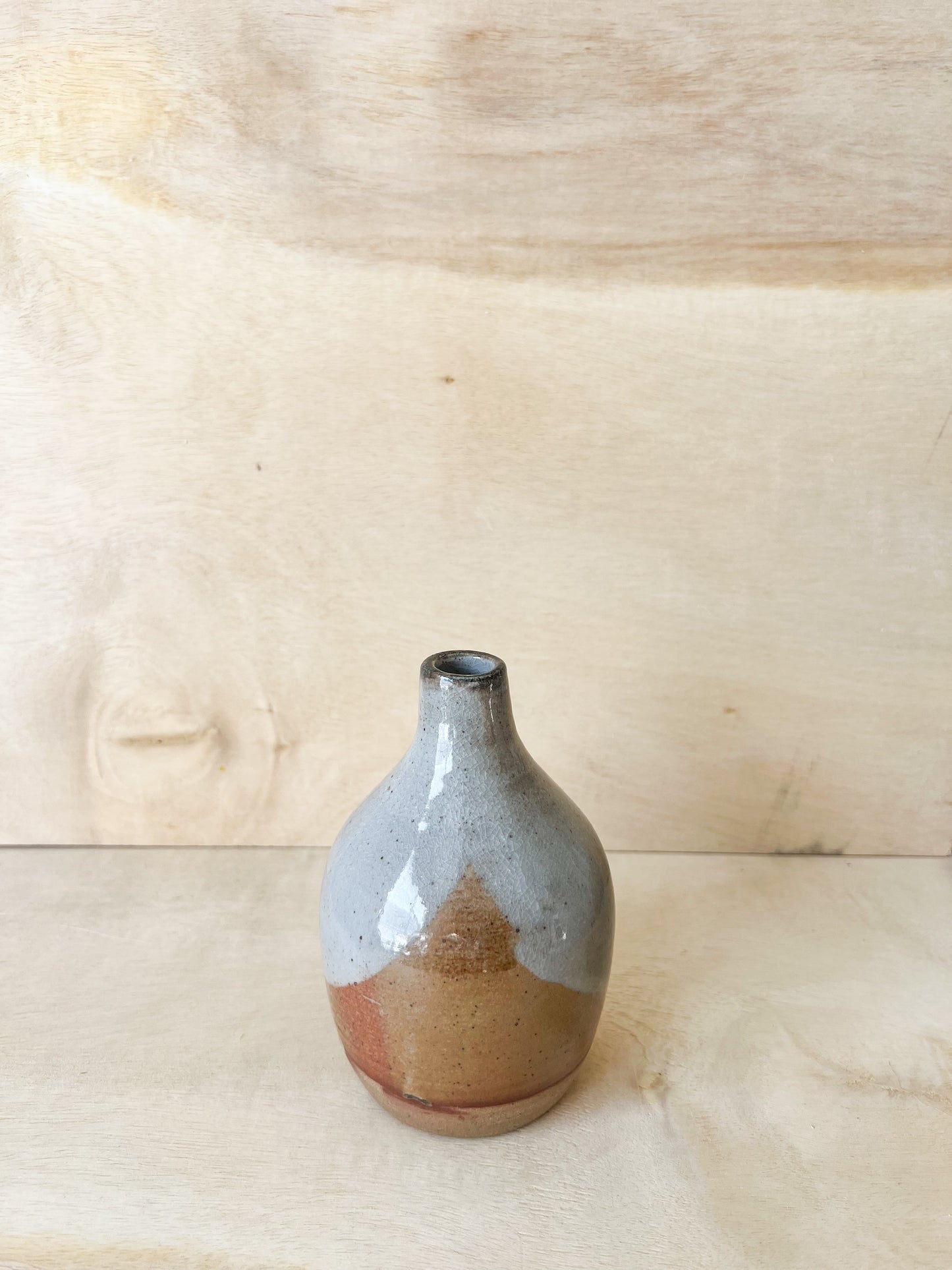 Small Vase in Split Sunset Shino