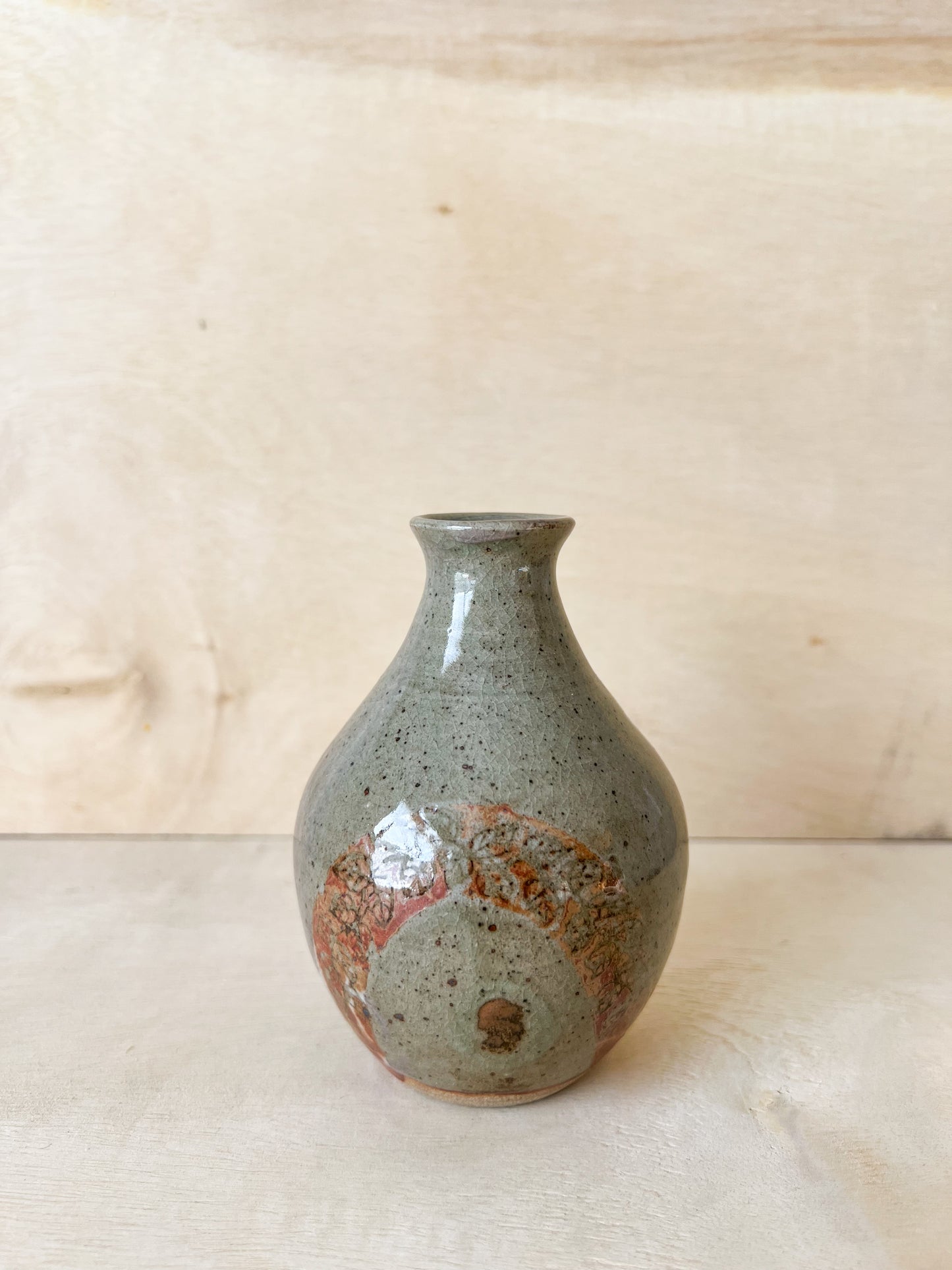 Small Green Vase with Arch