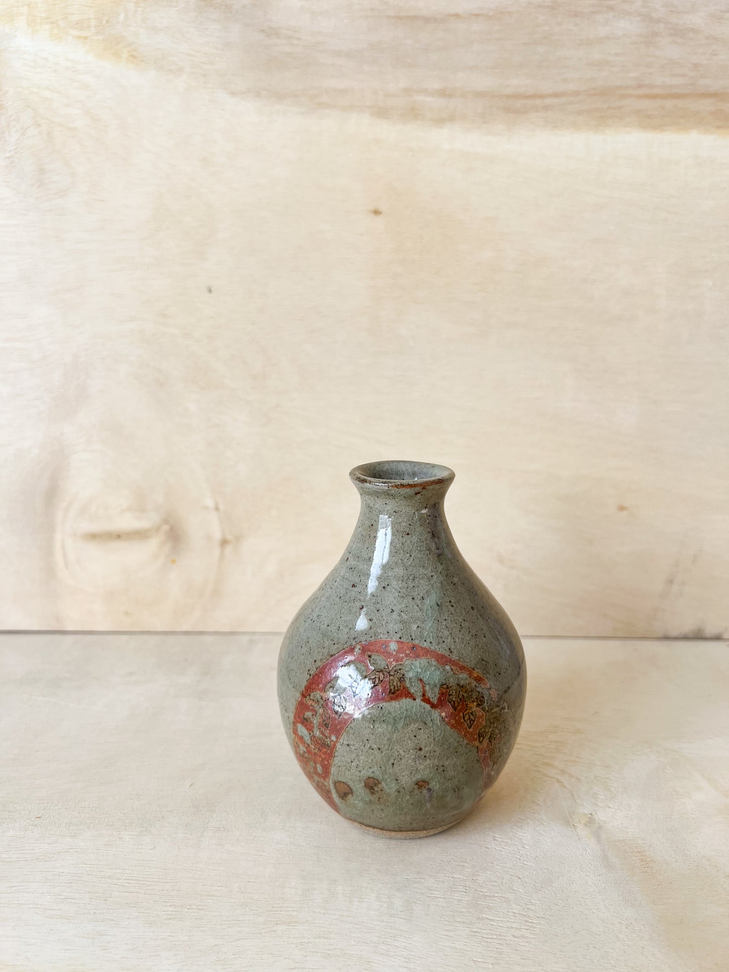 Small Green Vase with Arch