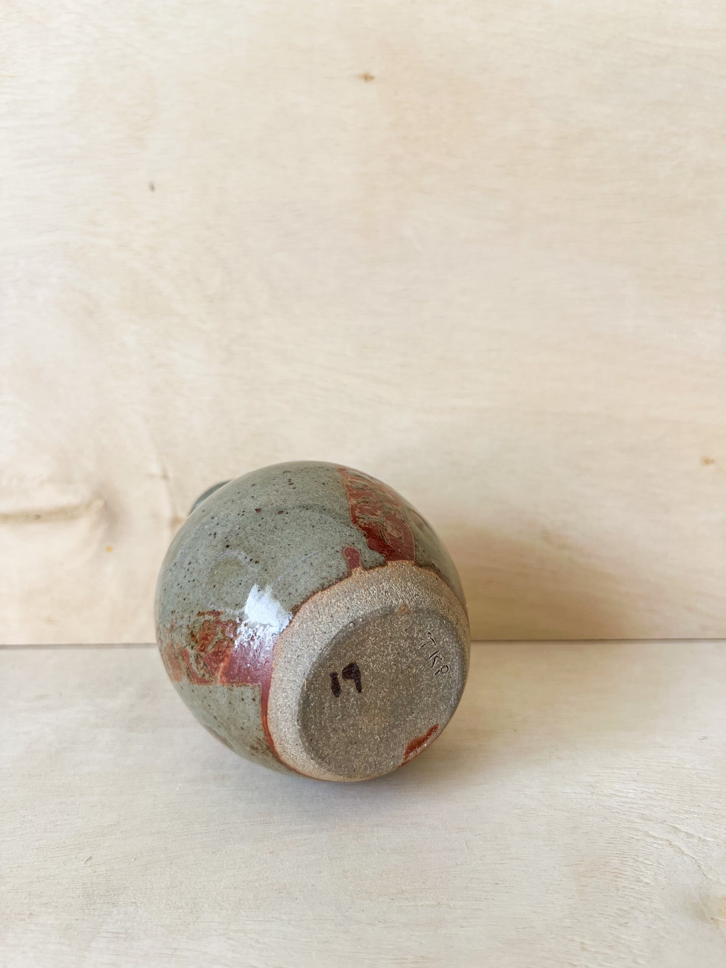Small Green Vase with Arch