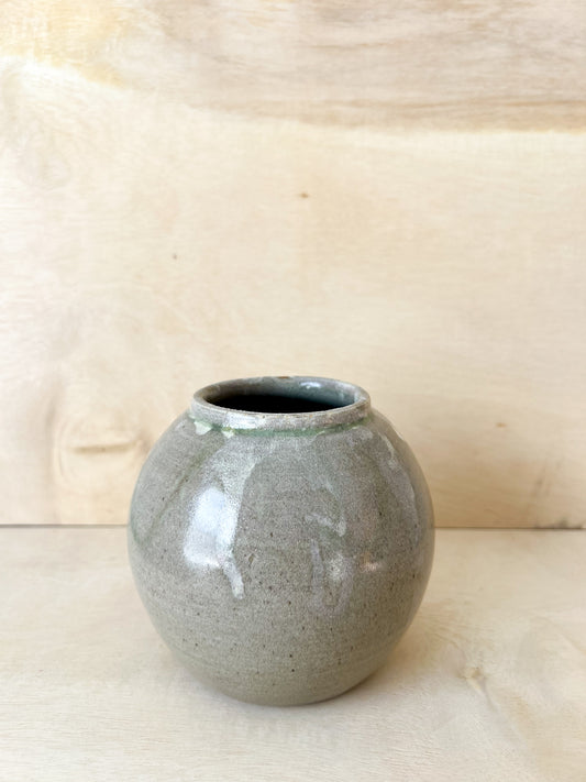 Soft Green/Grey Moon Jar