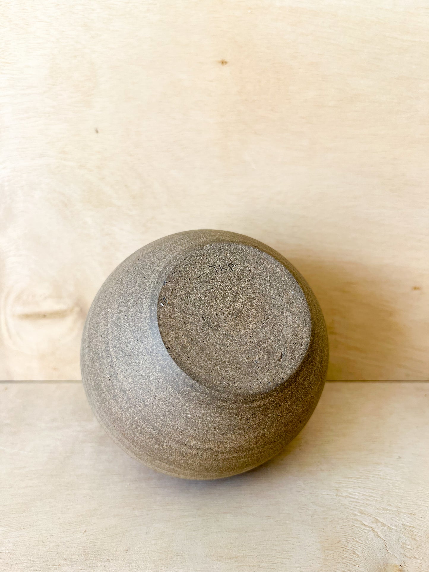 Red Wash Moon Jar