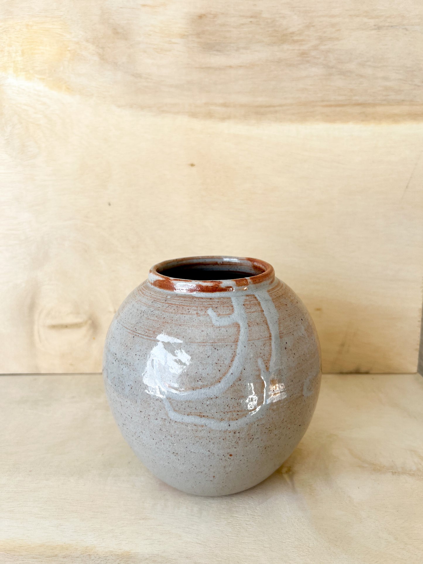 Sunset Shino Moon Jar