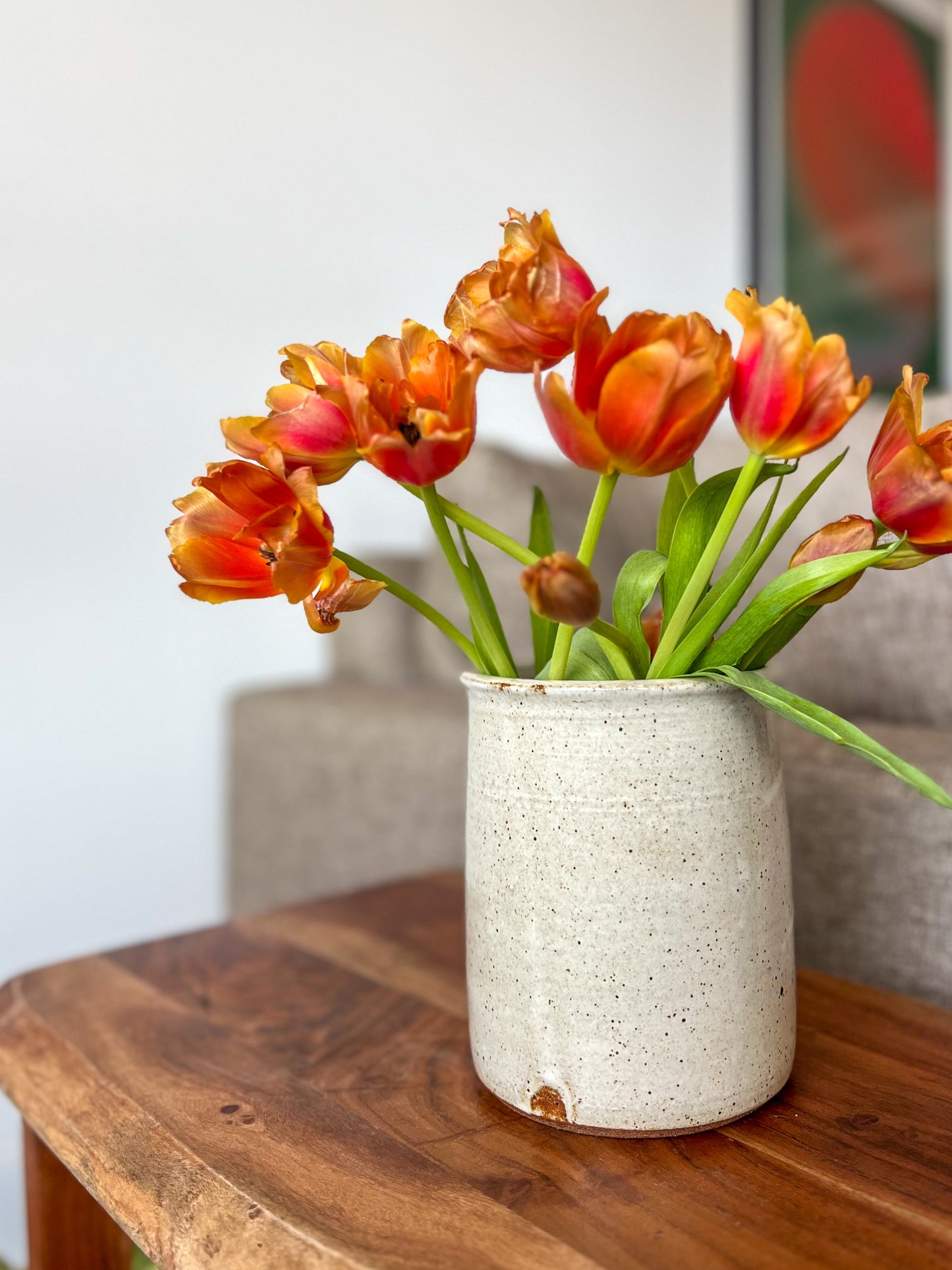 Speckled Cream Vase
