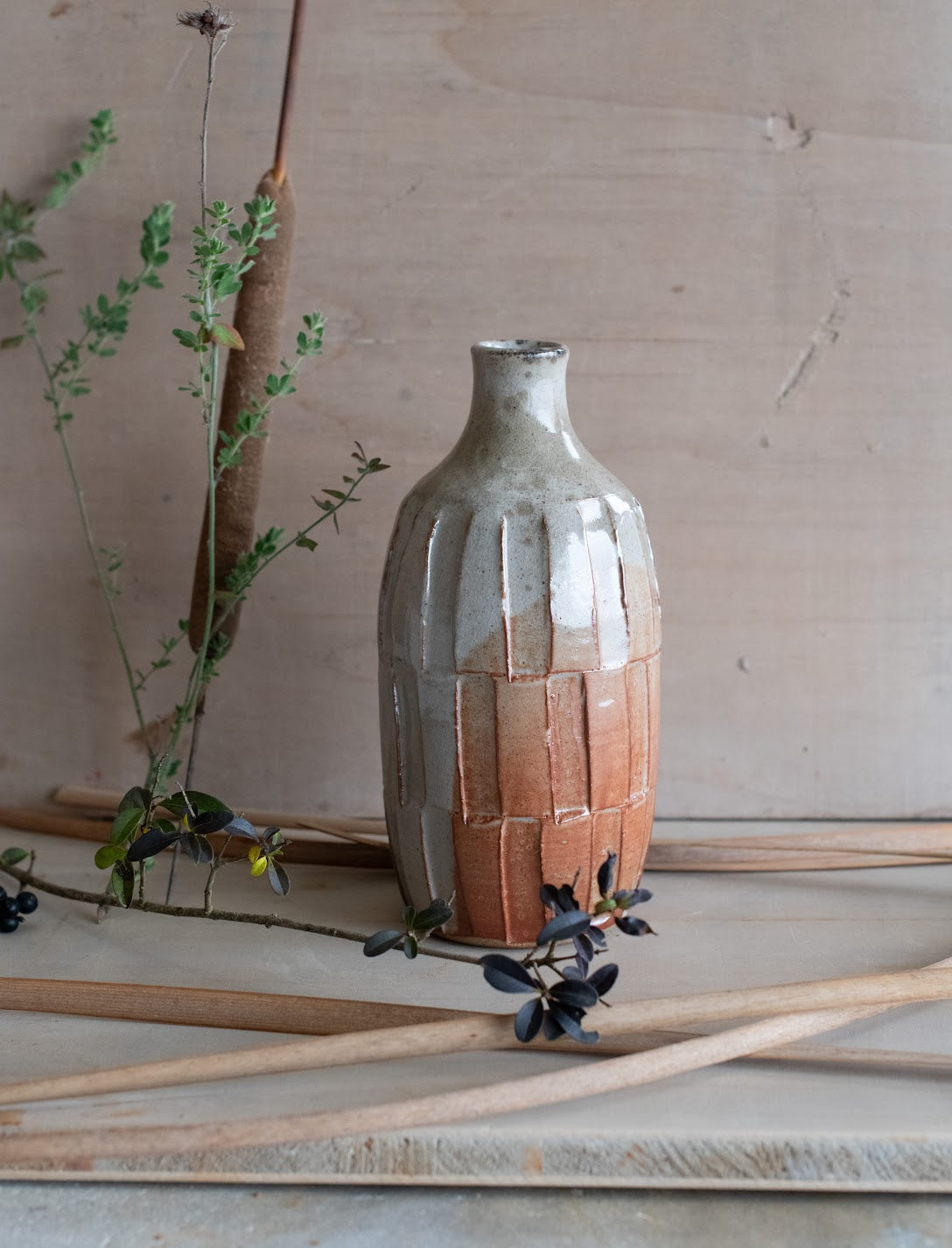 Sunset Shino Vase