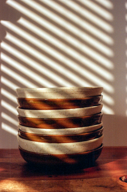 Speckled White Matte Pasta Bowl (Set of 2)