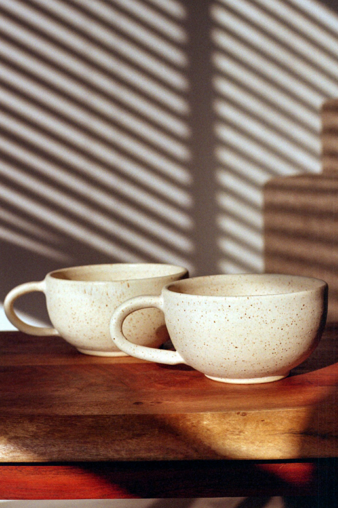 Speckled White Matte Soup Mug