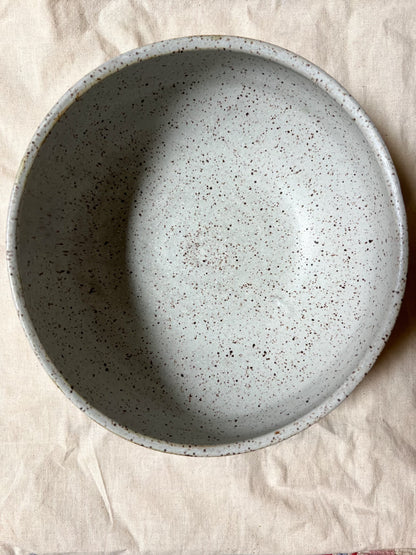 Matte Speckled White Bowl (Medium) (Seconds)