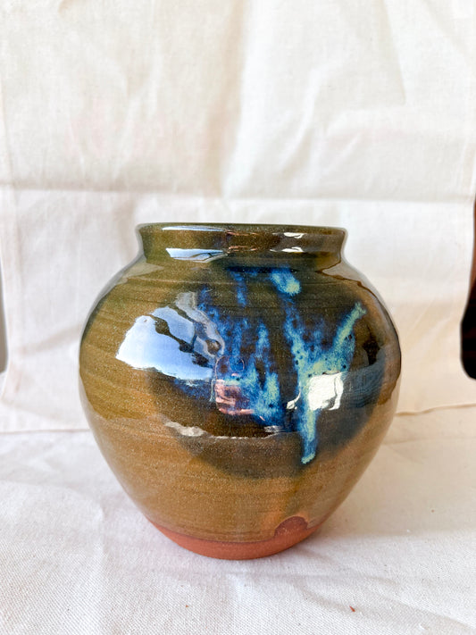 Olive Blue Moon Jar