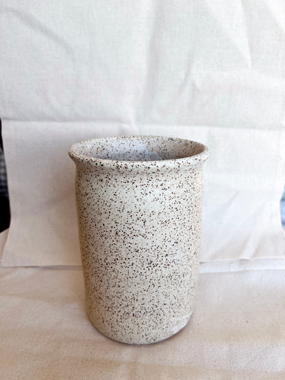 Speckled White Vase (Wide)