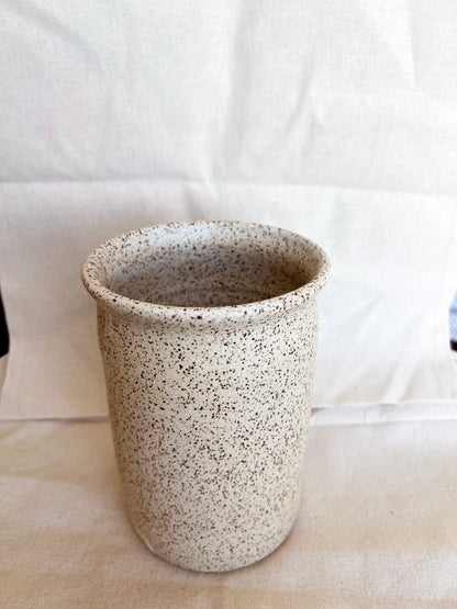 Speckled White Vase (Wide)