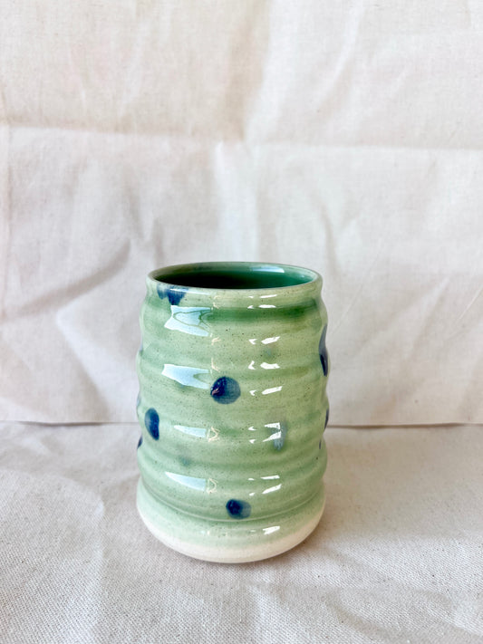 Jade with Dots Wavy Cup