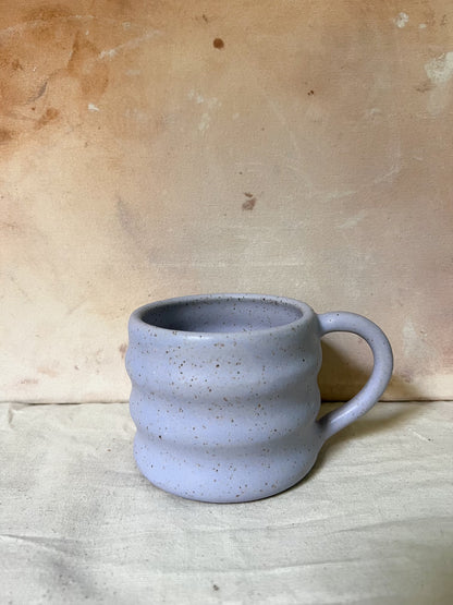 Speckled Lavendar Wavy Mug