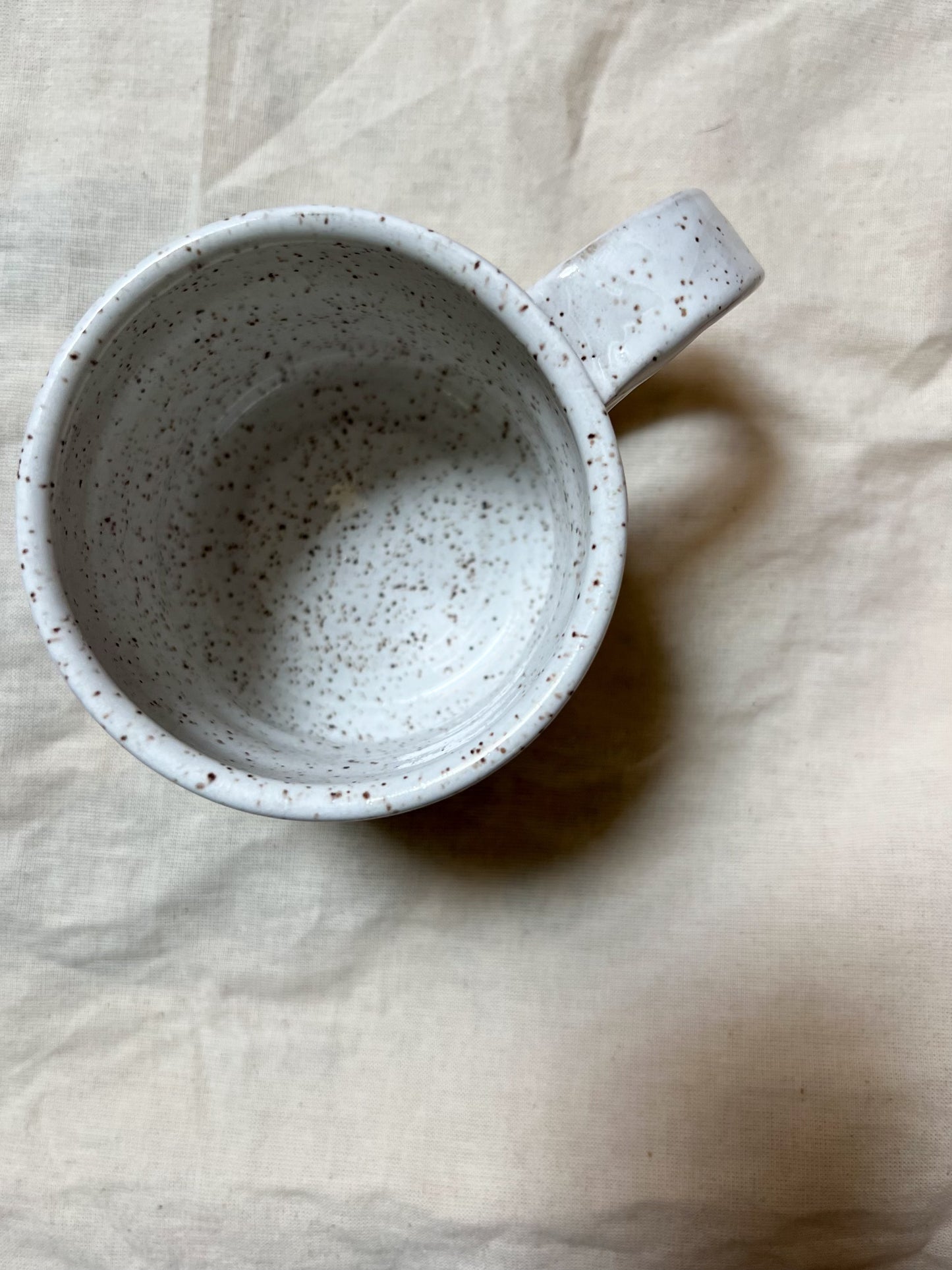 Speckled White Wavy Mug