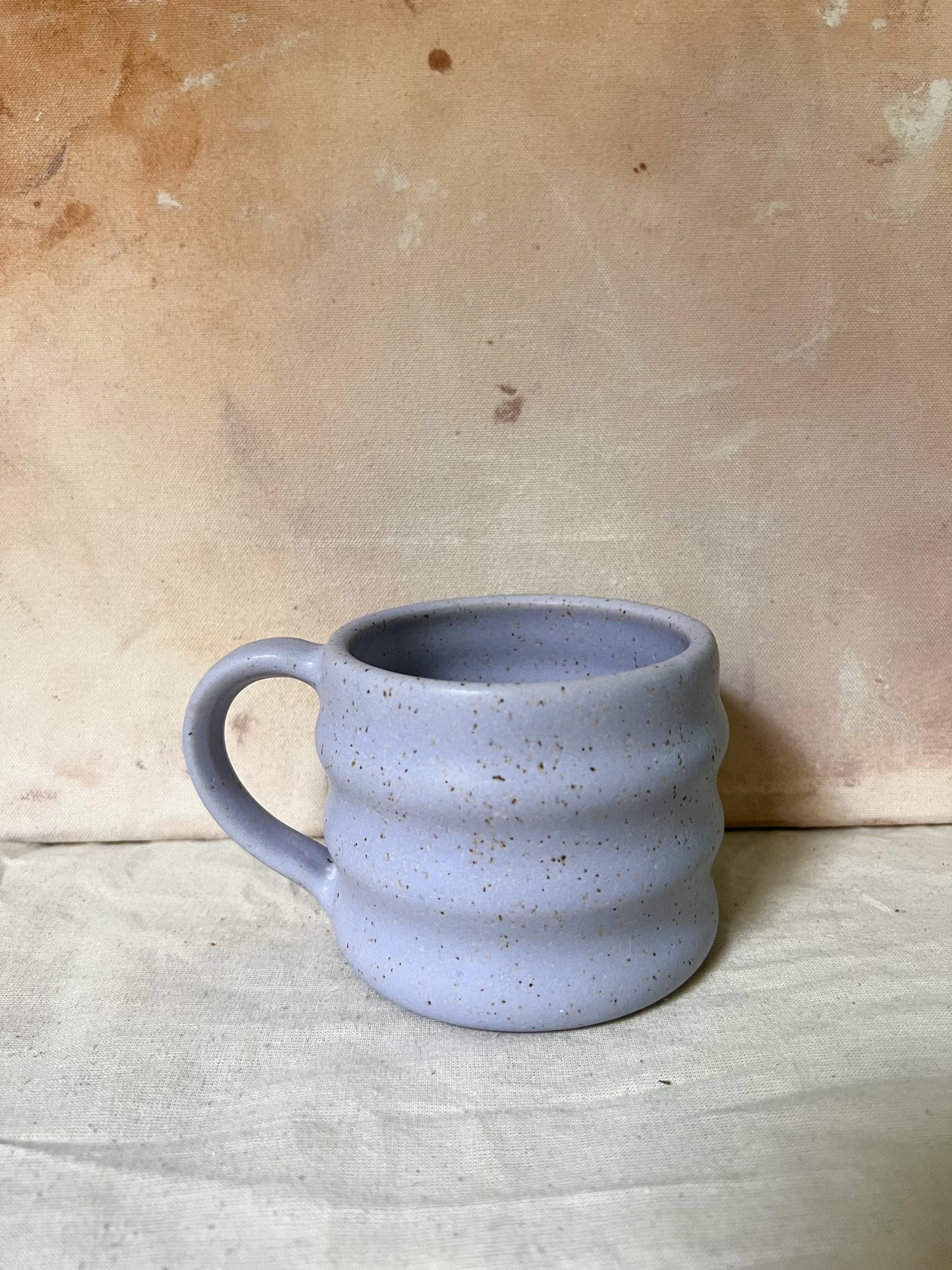 Speckled Lavendar Wavy Mug