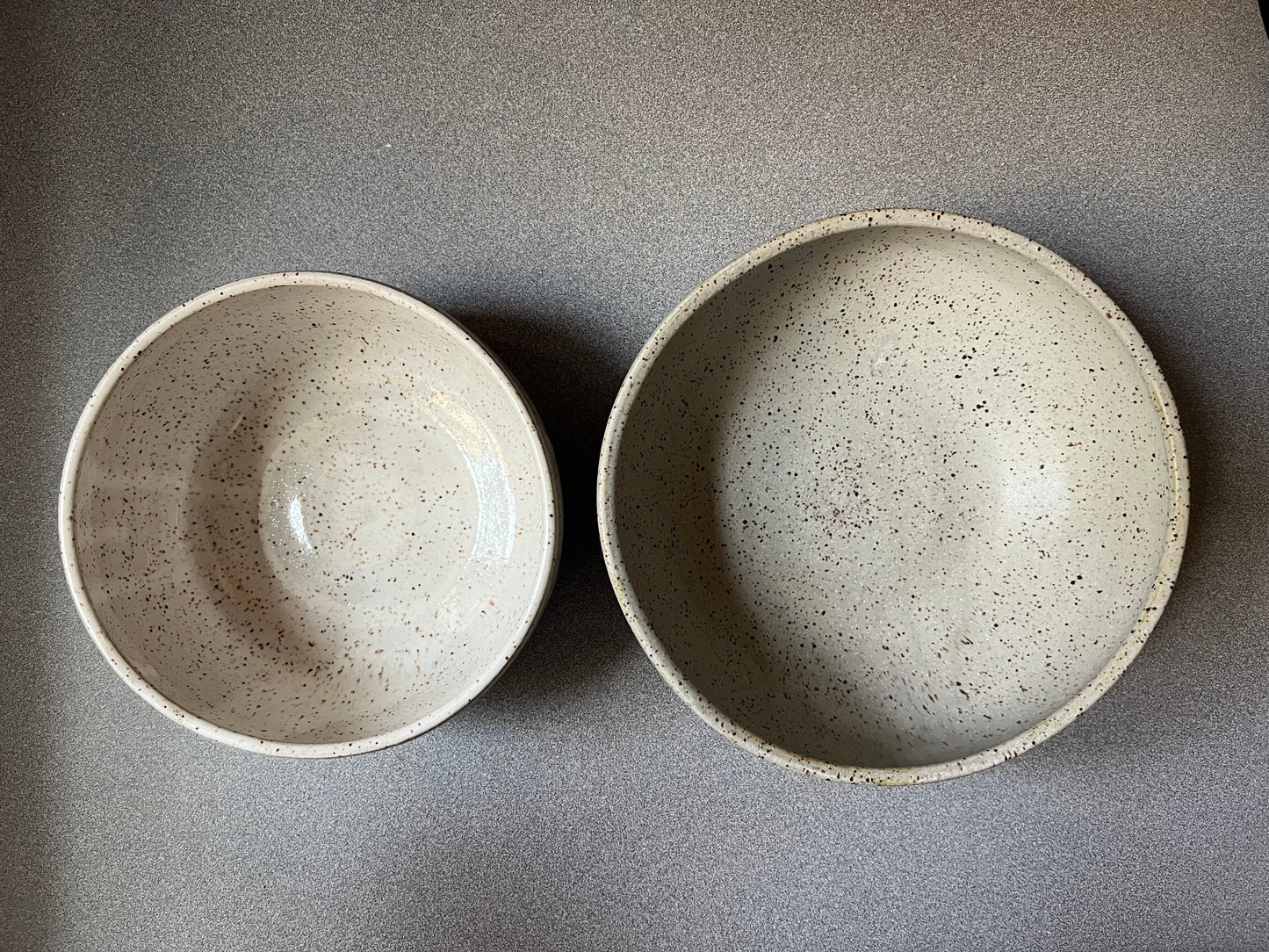 Matte Speckled White Bowl (Medium) (Seconds)