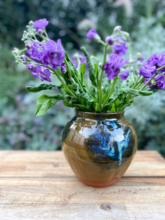 Olive Blue Moon Jar
