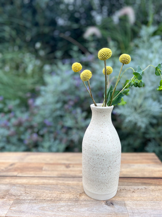 Speckled White Vase