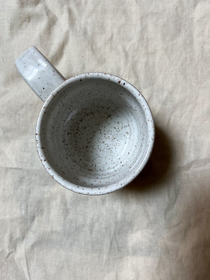 Speckled White Wavy Mug