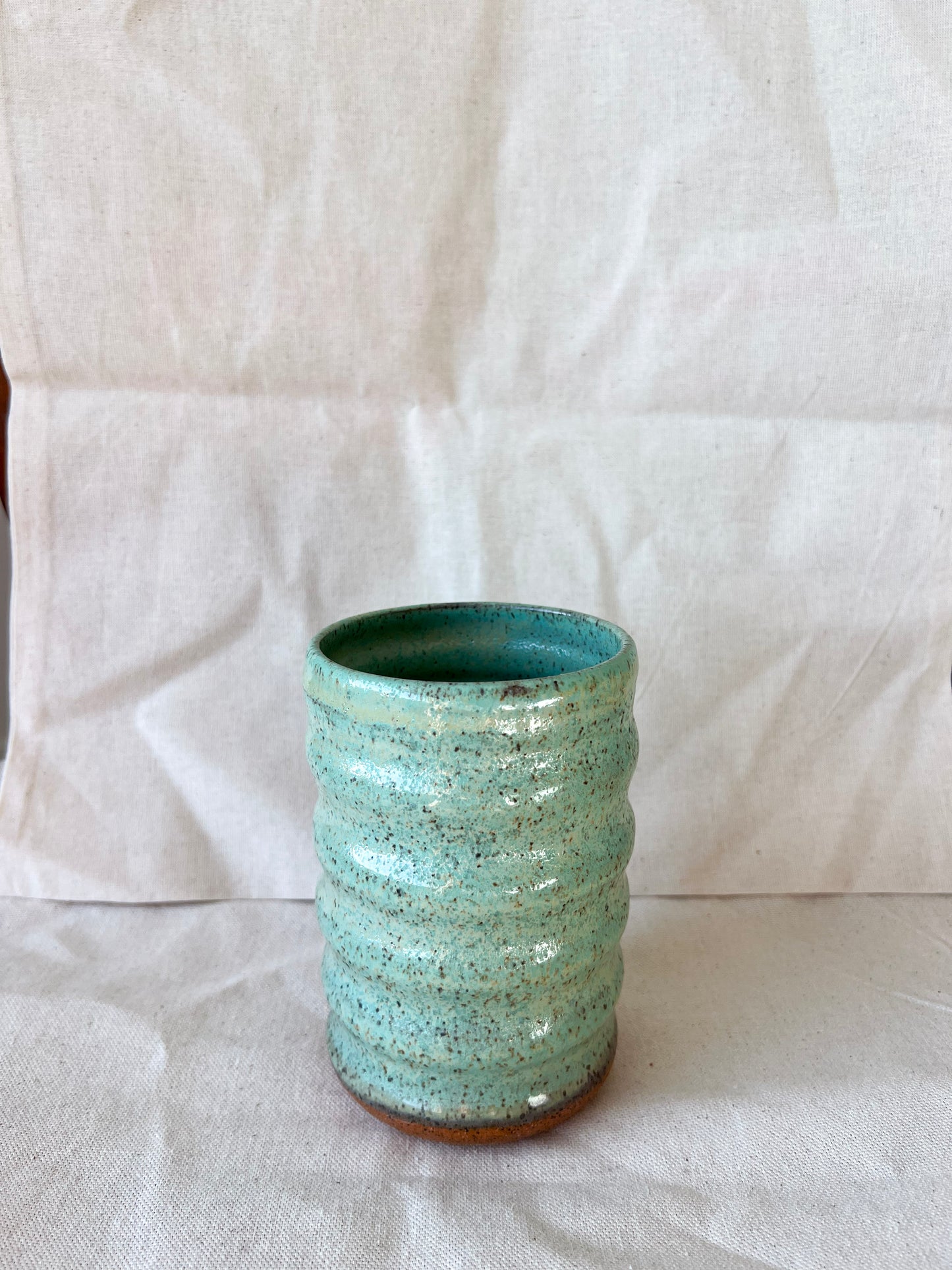 Bright Green Wavy Vase (Small)