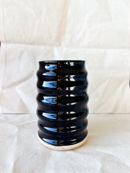 Black Wavy Vase