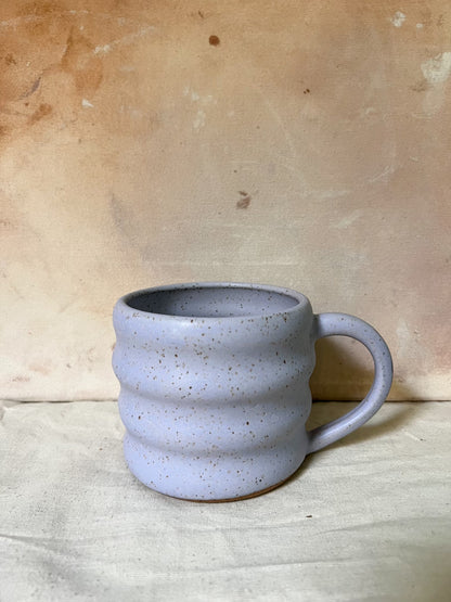 Speckled Lavendar Wavy Mug